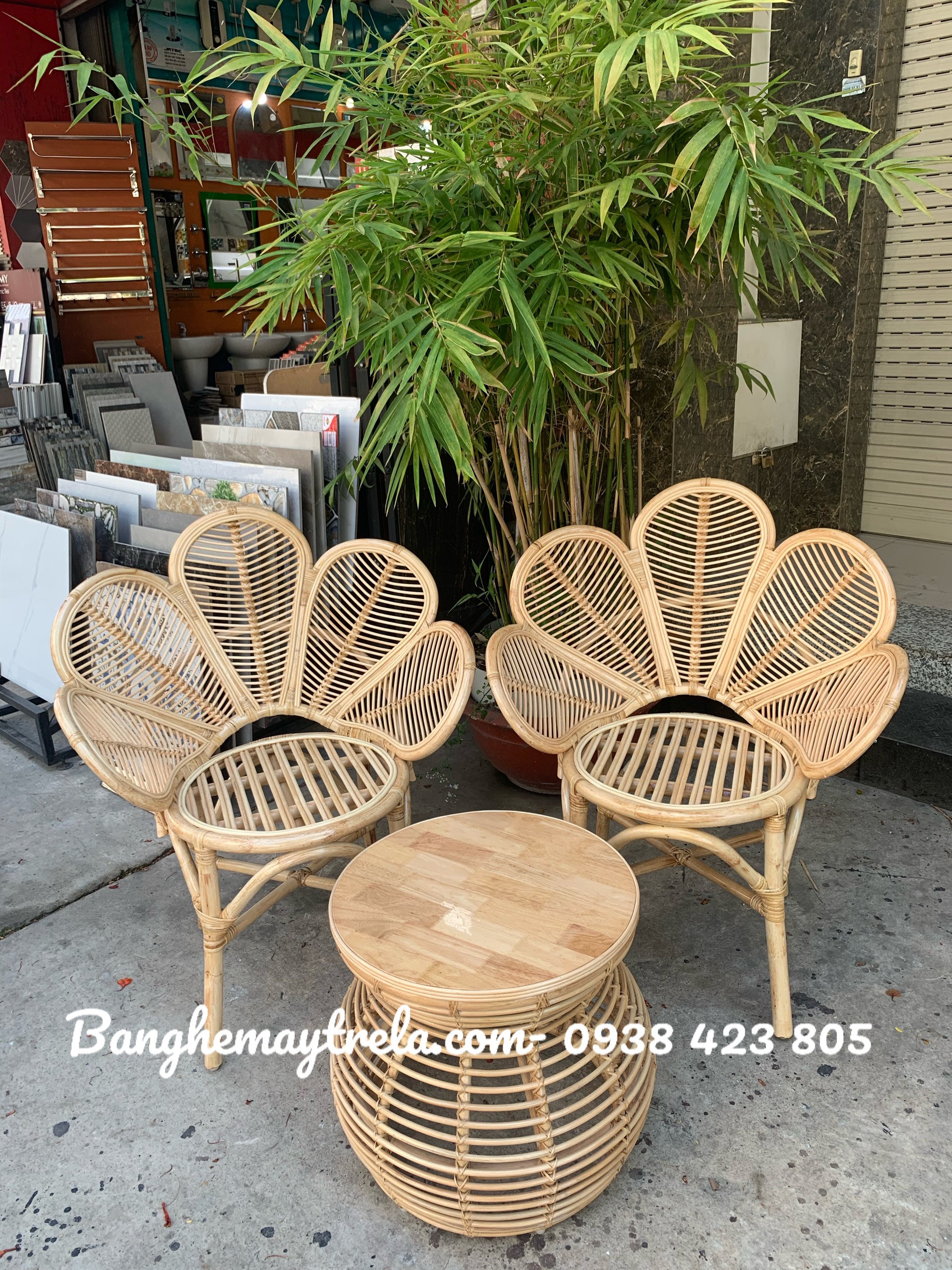 Ghế mây cánh hoa- Ghế đơn mây